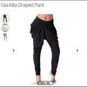 Gia-Mia Black Women's Dance wear Hip Hop Draped Pants Small